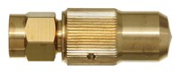 Non-drip nozzle. Lockable, opened and closed manually by 900 turn