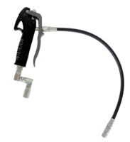 Vanne de r&eacute;gulation de graisse avec tuyau de sortie, connecteur hydraulique et pivot en Z