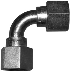 Steel adapter 90° with two swivelling nuts
