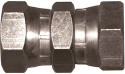 Steel adapter with two swivelling nuts