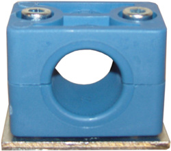 Support rail and pipe clamps