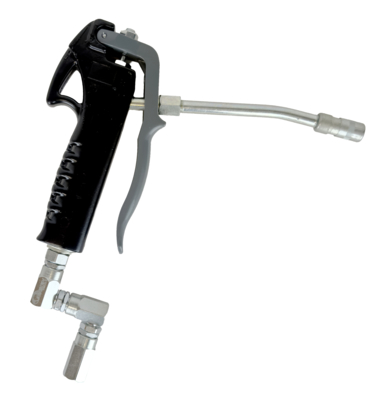 Fettventil med utloppsr&ouml;r, hydrauliskt munstycke och Z-svivel