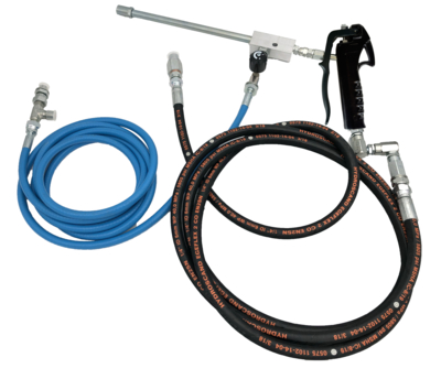 Grease spray valve, air driven