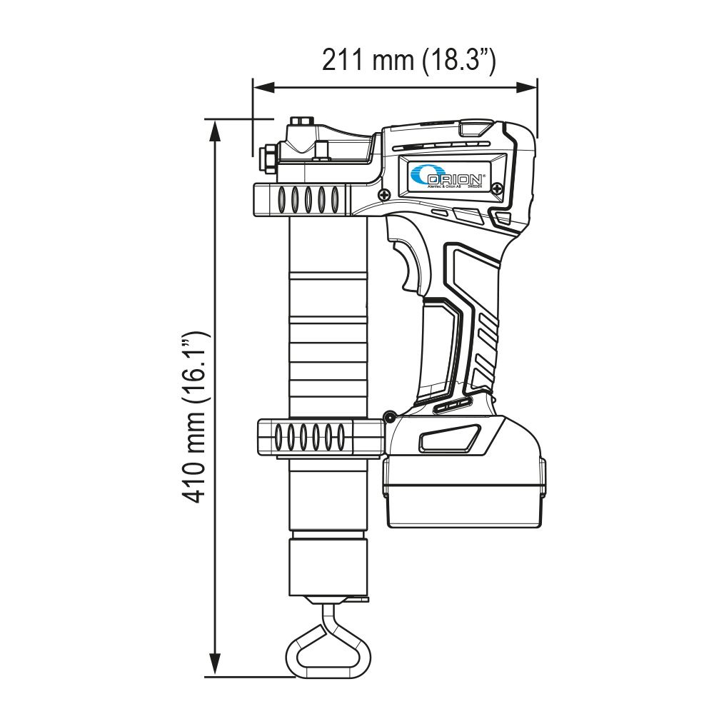 Pistolet à graisse alimenté par batterie 20V 4Ah - Alentec & Orion AB