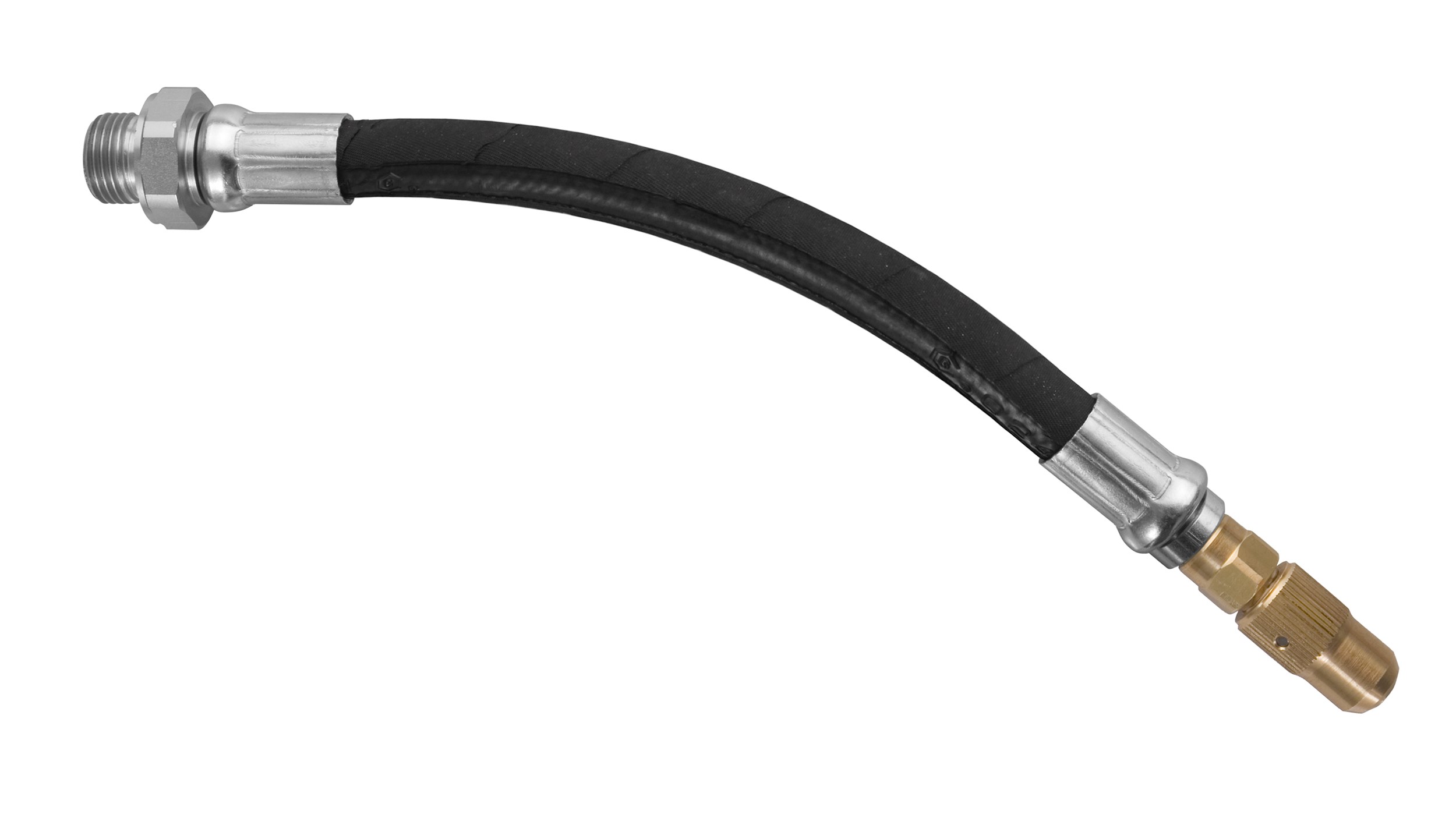 Hose outlet straight mouldable with manual nondrip nozzle Alentec